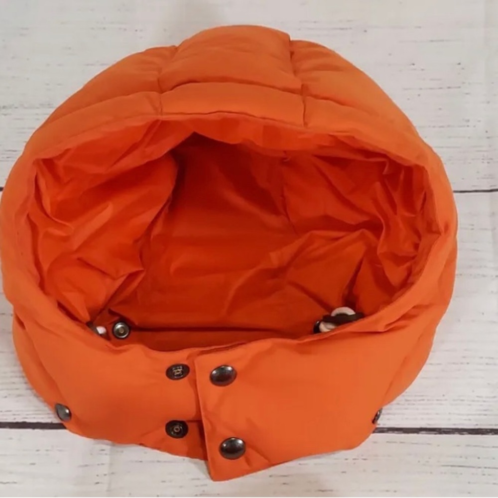 Men's Polo Ralph Lauren Orange Long Down Fill Puffer Coat Large NWT - Picture 9 of 16